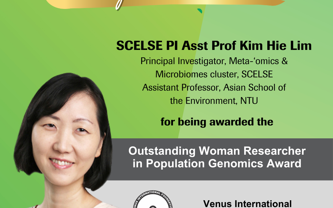 SCELSE PI honoured with outstanding woman researcher in Population Genomics award
