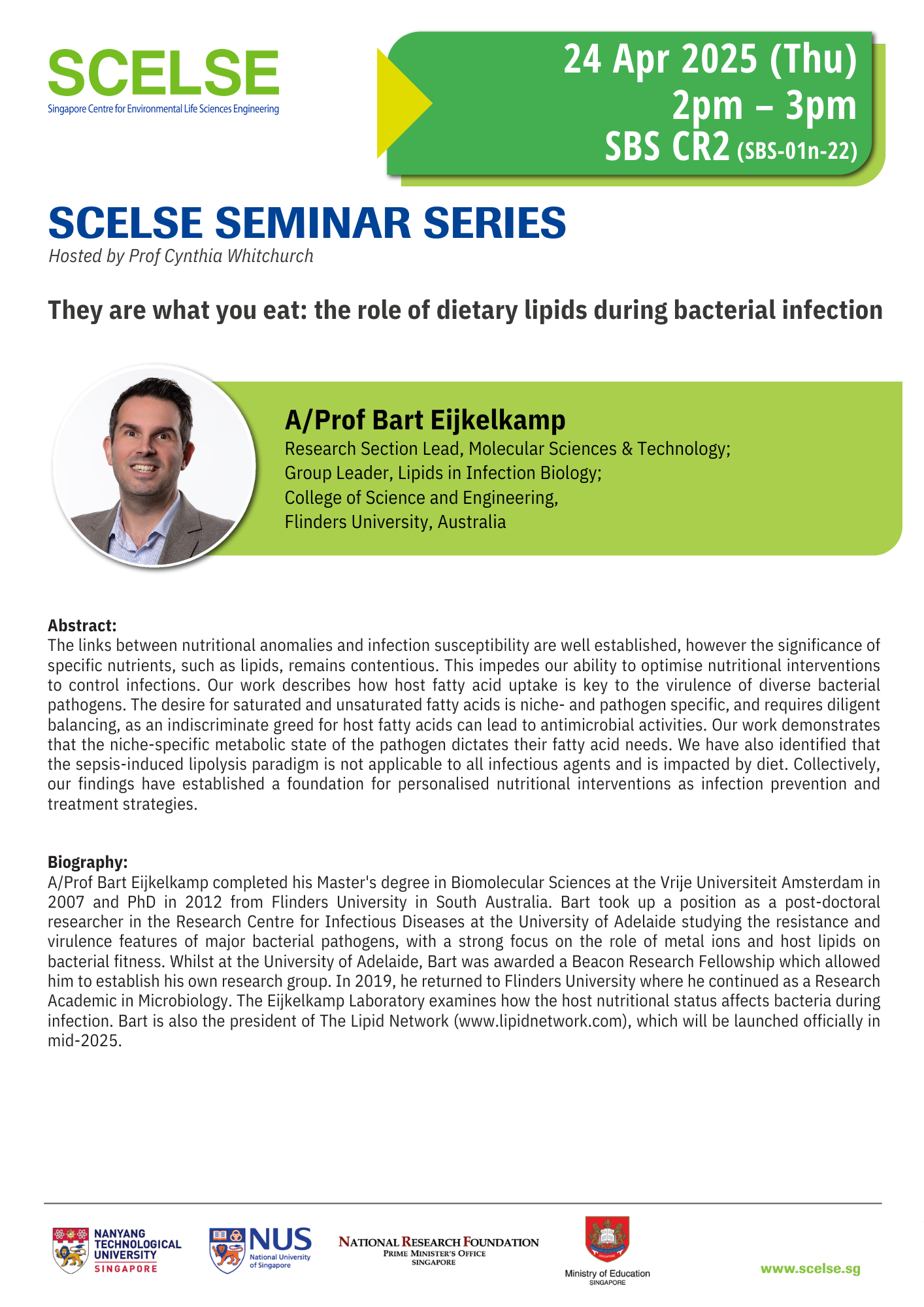 SCELSE Seminar _24Apr2025_AssocProf Bart Eijkelkamp