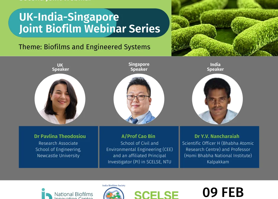 UK-India-Singapore Biofilm Webinar Series (Biofilms & Engineered Systems)