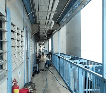 Monitoring COVID-19 in workers’ dormitories through wastewater